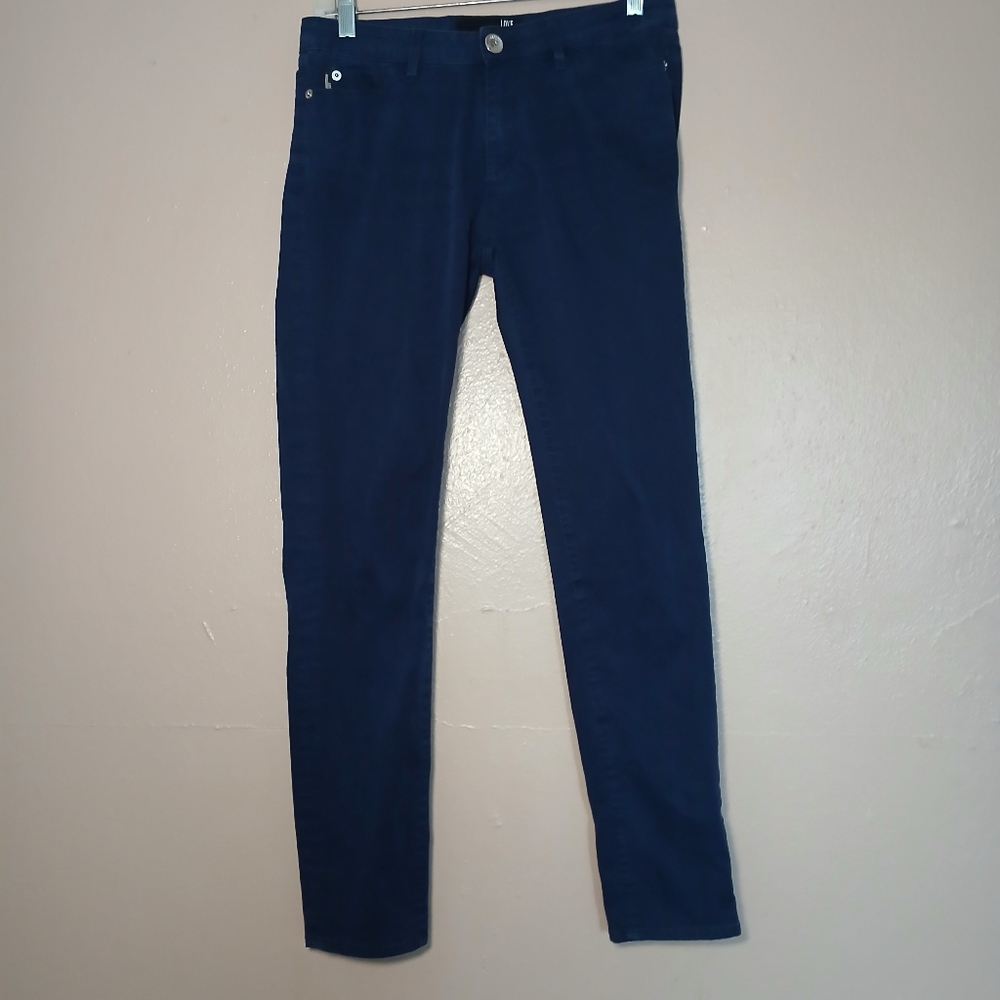 Love Moschino Pants Womens 28 Navy Blue Slim‎ Fit Quiet Luxury Preppy Designer
